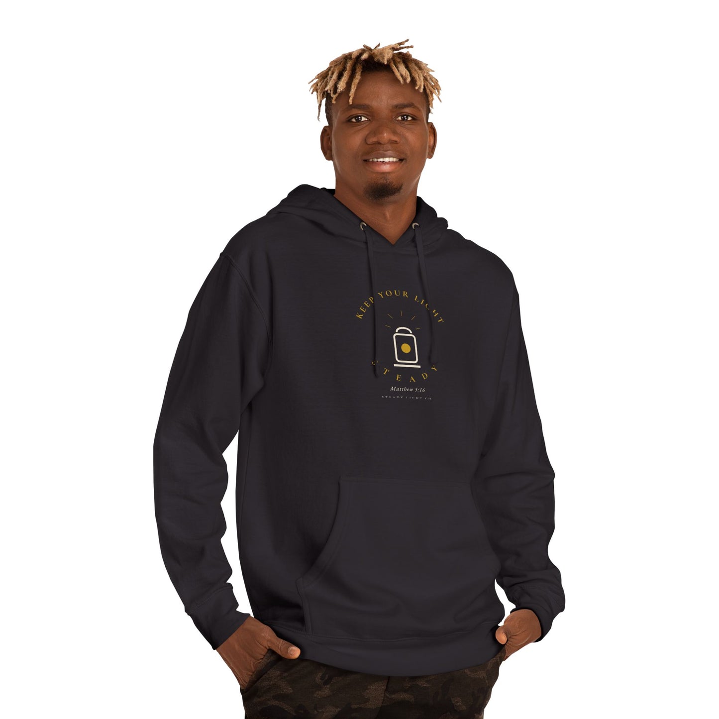 Steady Light — Minimal Christian Faith Hoodie