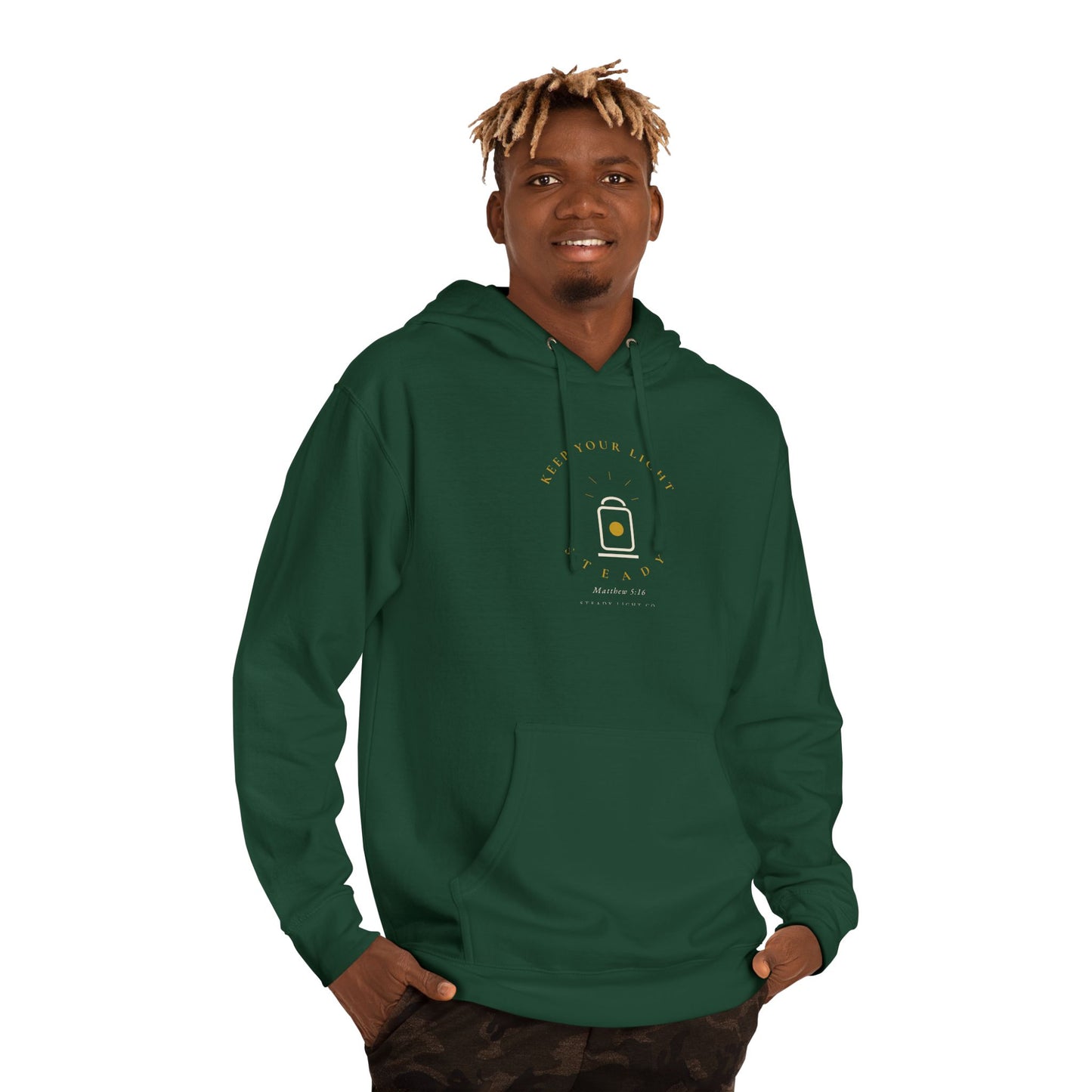 Steady Light — Minimal Christian Faith Hoodie