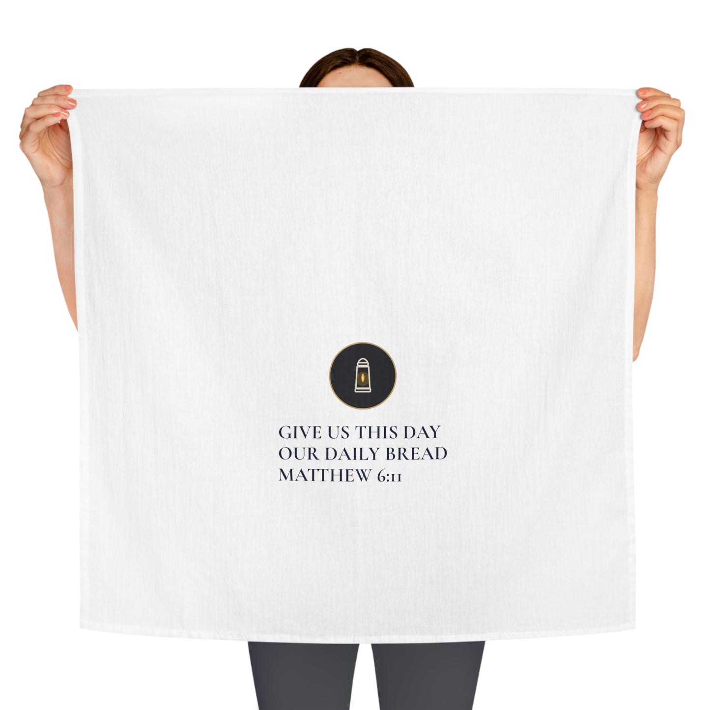 Give Us This Day Our Daily Bread — Matthew 6:11 Cotton Tea Towel