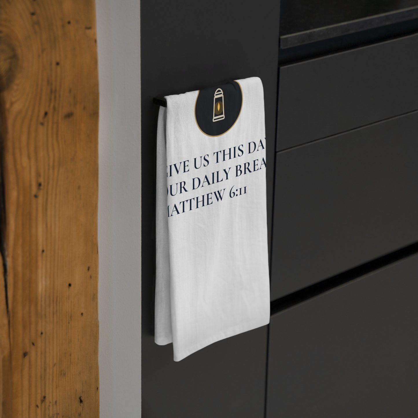 Give Us This Day Our Daily Bread — Matthew 6:11 Cotton Tea Towel