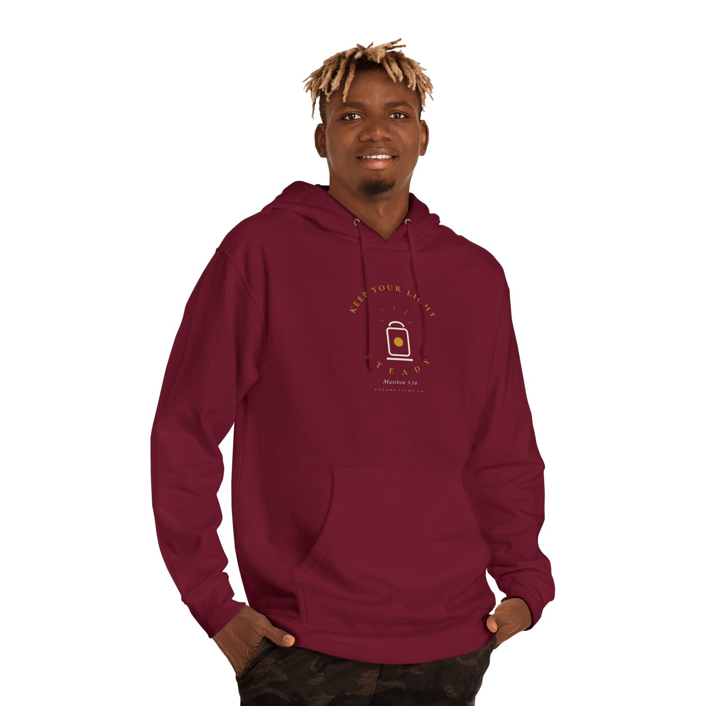 Steady Light — Minimal Christian Faith Hoodie