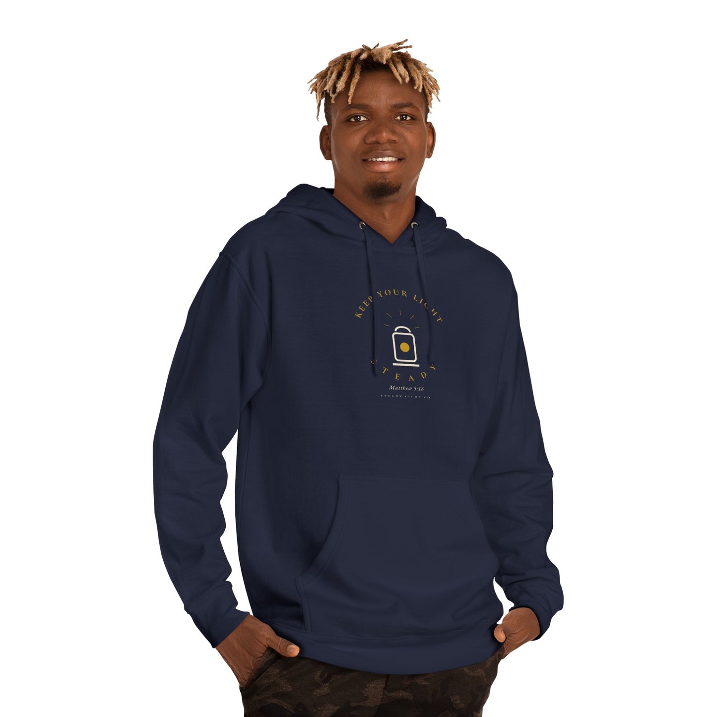 Steady Light — Minimal Christian Faith Hoodie