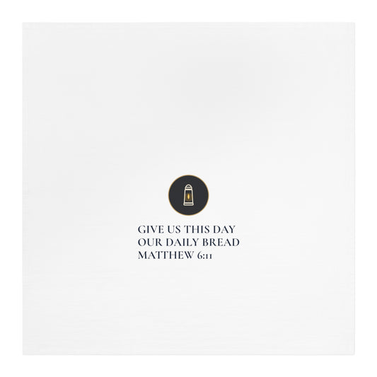 Give Us This Day Our Daily Bread — Matthew 6:11 Cotton Tea Towel