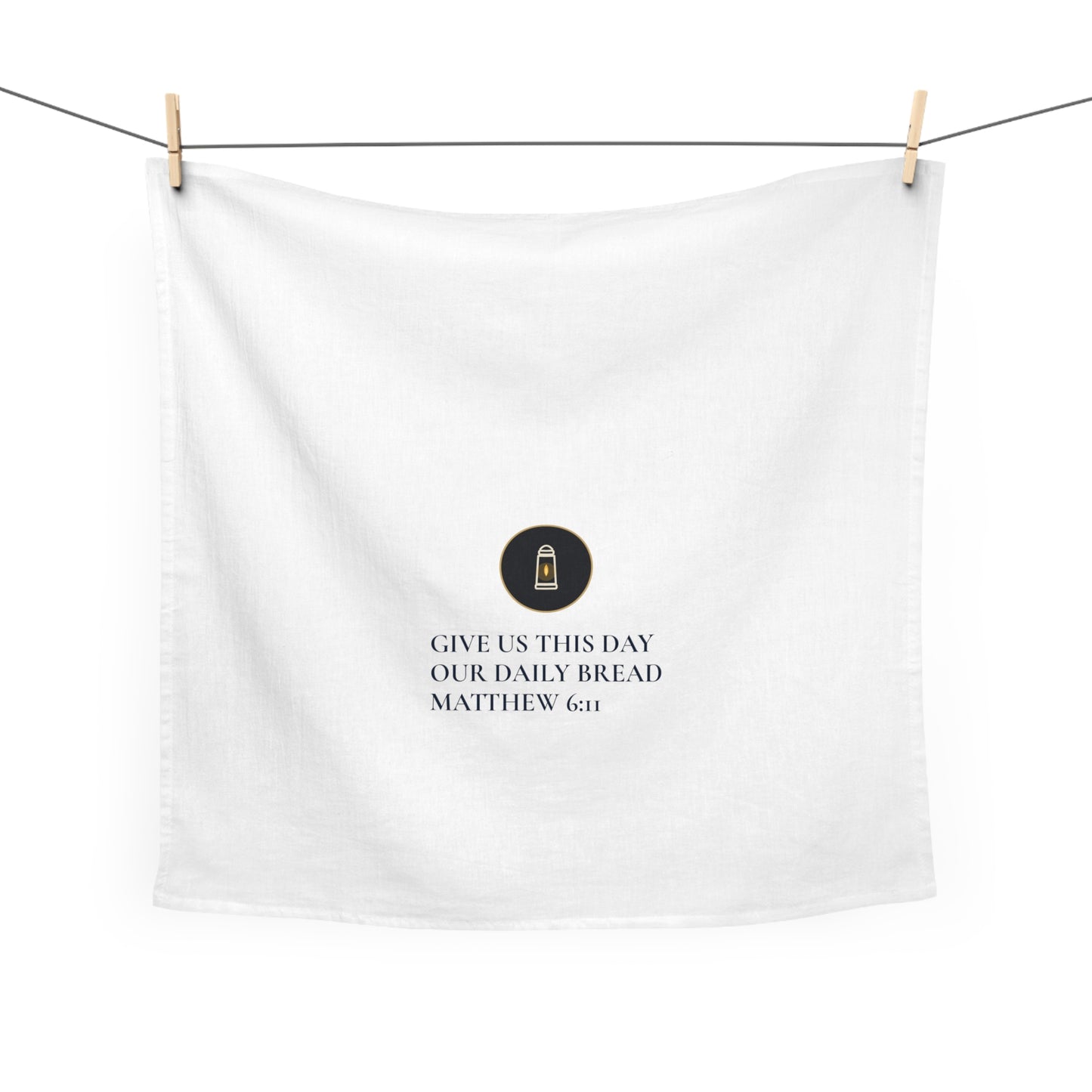 Give Us This Day Our Daily Bread — Matthew 6:11 Cotton Tea Towel